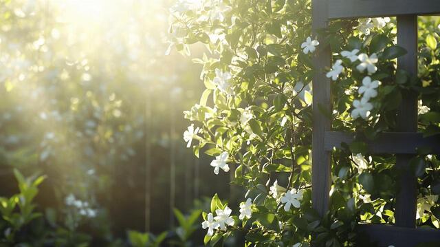 Jasmin étoilé dans un jardin