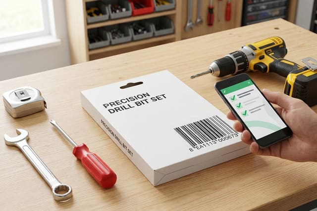 Code EAN sur des outils de bricolage