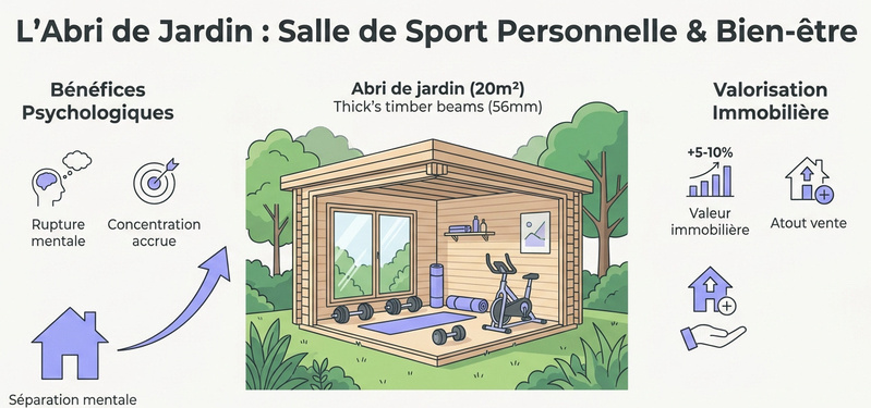 Apports d'une salle de sport personnelle dans un abri de jardin