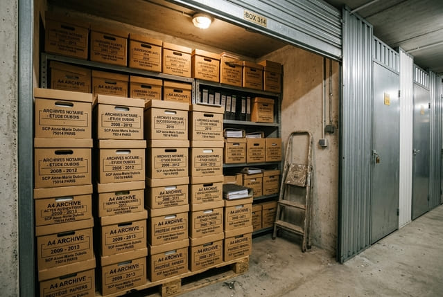 Centre de stockage pour des archives professionnelles